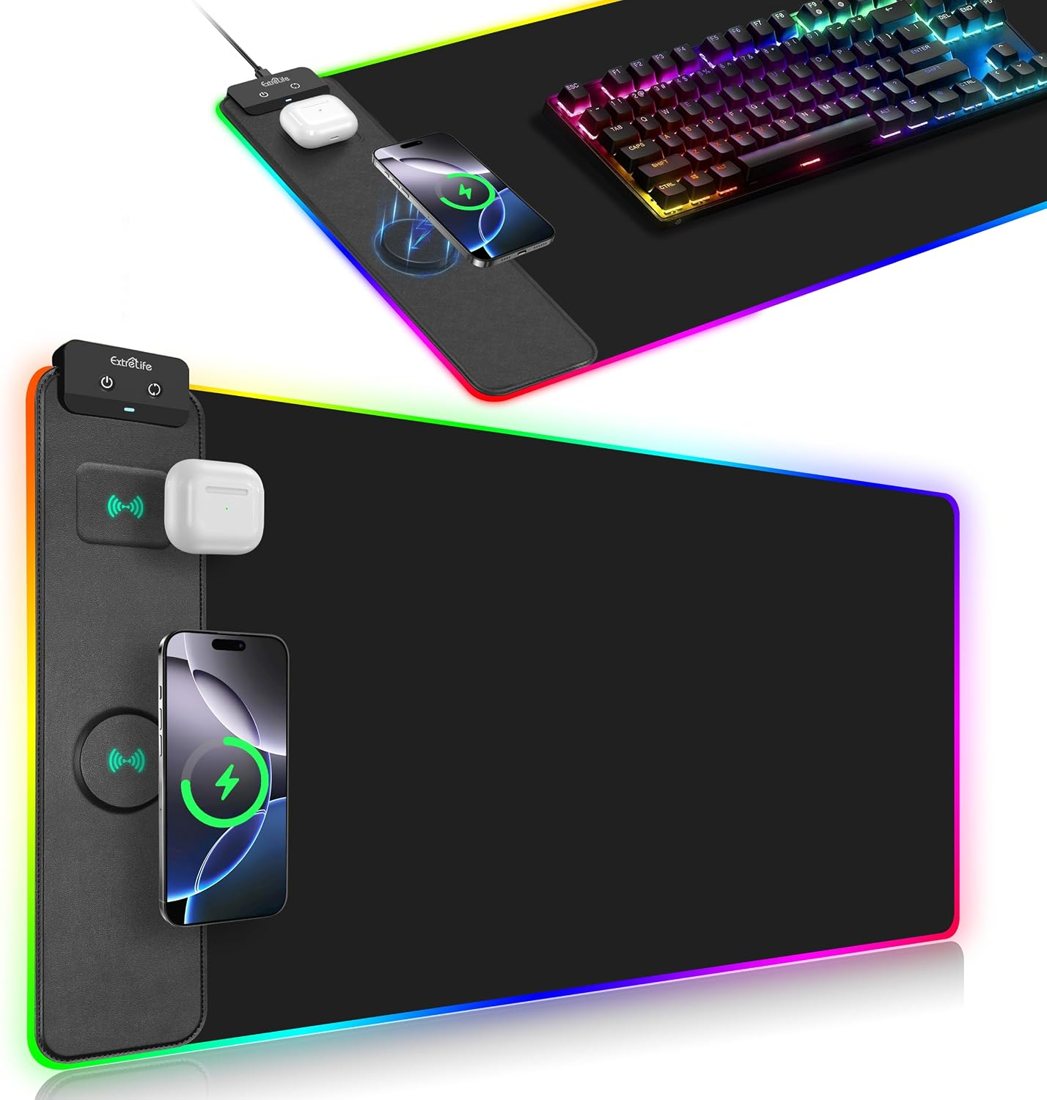 ExtreLife RGB Magnetic Charging Desk Mat